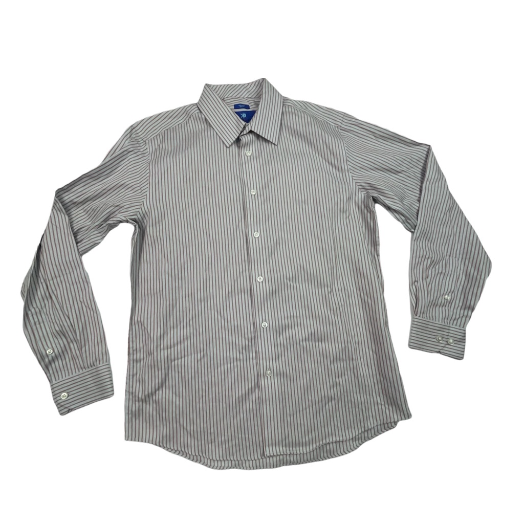 Egara Slim Fit Long Sleeve Striped Mens Dress Shirt